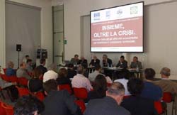 Il titolo dell'assemblea CNA 2009 "Insieme, oltre la crisi"