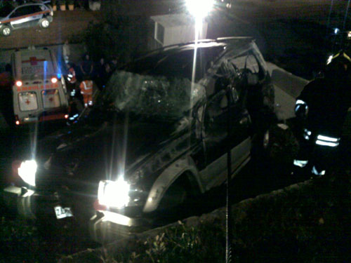 Auto ribaltata a Varese