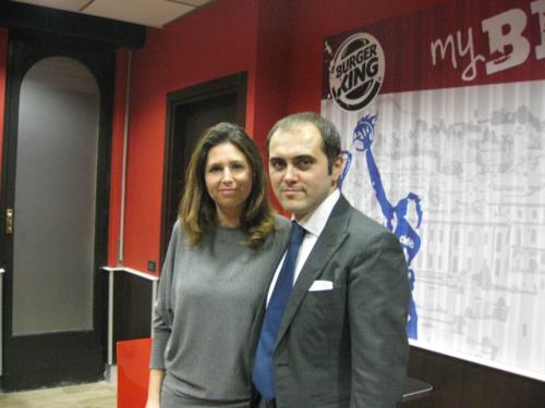 Burger King a Varese - Stefano Bigatti e sua moglie Melania