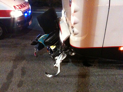 incidente disabile carrozzella gallarate