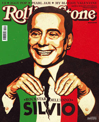 Sivio Berlsconi in copertina su Rolling Stone Italia, nominato "Rockstar dell'anno"