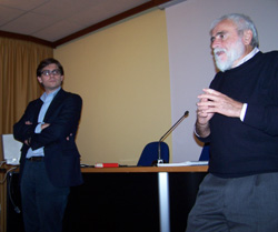 Mauro Meggiolaro e Giorgio Cingolani sono intervenuti alle Acli di Gallarate per i dieci anni di banca etica