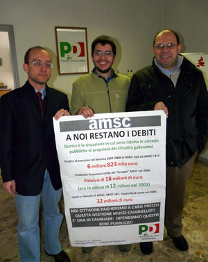 Amsc, il Pd chiede richiamo formale per gli amministratori