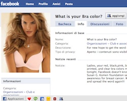 colore reggiseno facebook status
