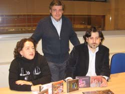Serena Cortese (Senz'(H), Renato Bertossi(Senz'(H) e Alfredo De Bellis (Coop Lombardia) presentano "Jazz nel carrello"