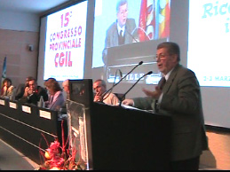 Bruno Amoroso è intervenuto al 15mo congresso provinciale della Cgil