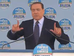 berlusconi manifestazione roma