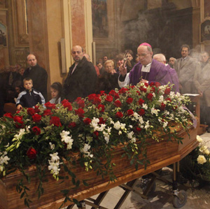 Funerali di Marino Bergamaschi direttore dell'associazione artigiani