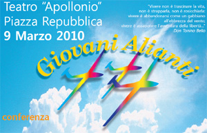 Giovani alianti conferenza al teatro Apollonio di Varese 9 marzo 2010