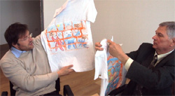 la maglietta vincitrice realizzata dagli studenti dell'I.T.I. Monti di Saronno