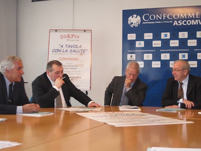 Gli organizzatori del convegno "A Tavola con la salute"