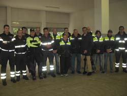 Il gruppo di Vigili del Fuoco e Procive che ha partecipato all'esercitazione