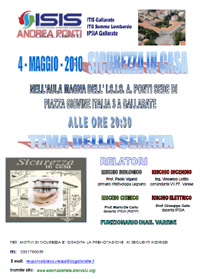 la locandina della serarta sulla sicurezza