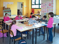 Una classe della Mameli alla Rasa
