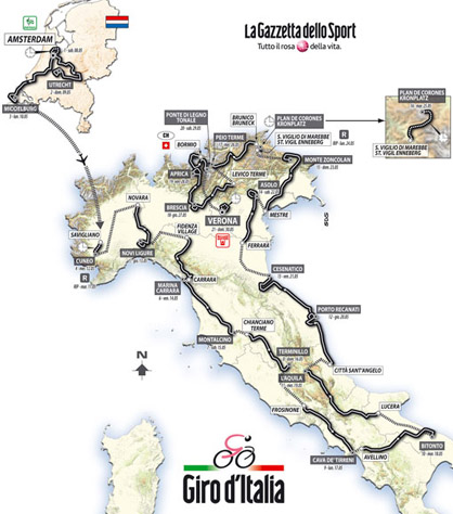 planimetria giro d'italia 2010