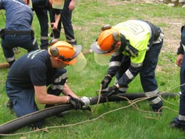 Protezione civile Gallarate, esercitazione in Svizzera