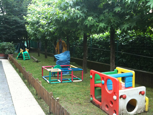 Una parte del giardino della Cooperativa
