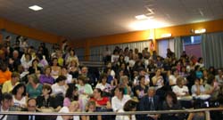 Il pubblico intervenuto alla conferenza sul vaccino del papilloma virus