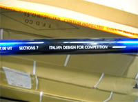 la canna da pesca sequestrata a Malpensa perchè con simboli falsi