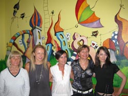 Il murales al piano meno 1 del Del Ponte