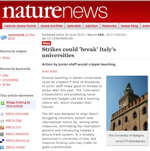 nature protesta universit&agrave;