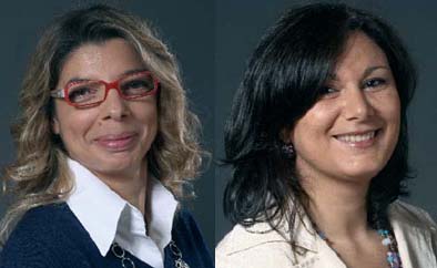 Erika Mambrini e Tina Cucinotta, titolari di "Chicchi d'arancio", wedding planner di Gallarate (Varese) 