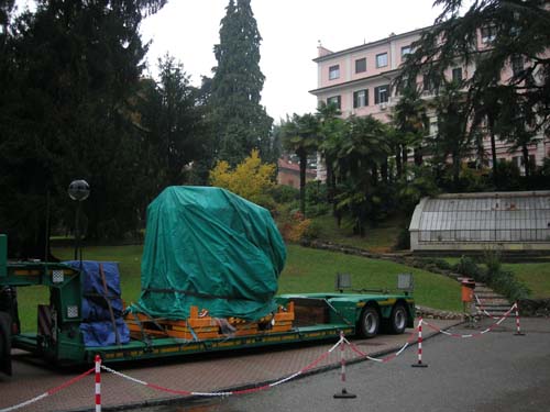 L'arrivo alla clinica La Quiete di Varese della nuova risonanza