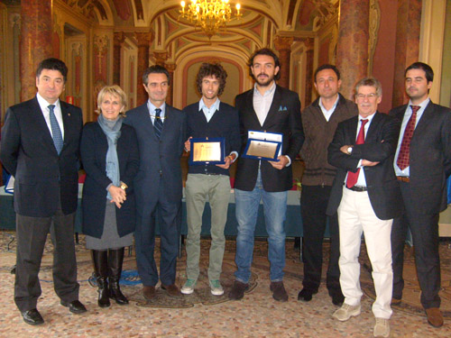 pierpaolo frattini andrea lenzi canottaggio premiazione comune varese dicembre 2010