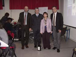 Il professor Ceccaldi accanto al preside Ballarini