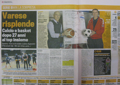 gazzetta dello sport varese dicembre 2010