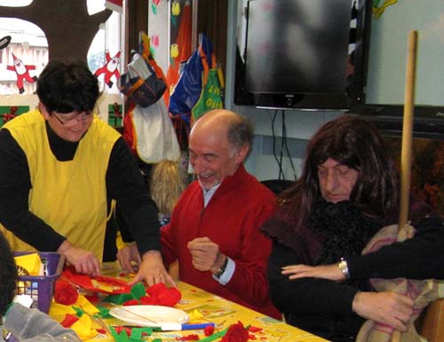 la "Claudiona" al lavoro in occasione dell'arrivo della befana