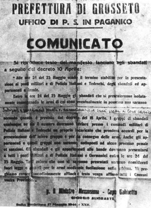 almirante comunicato grosseto