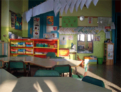 Una sala dell'asilo Buzzi a Clivio