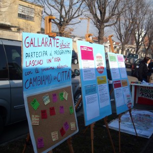 Sinistra Ecologia e Libertà "presidia" il mercato di Gallarate
