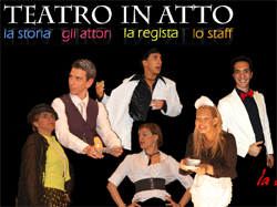 Una locandina della compagnia "teatro in atto"
