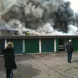 Incendio nel centro di Samarate