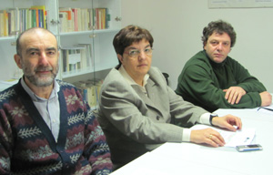 da sinistra: sergio moia, carmela tascone e roberto pagano segreteria provinciale della Cisl