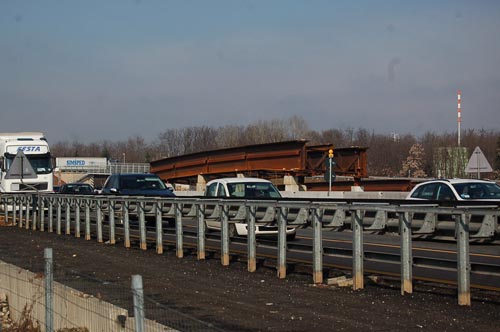 lavori al bivio dell'autostrada A8 di Gallarate