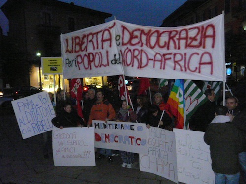 Varese, manifestazione per la democrazia in Nordafrica