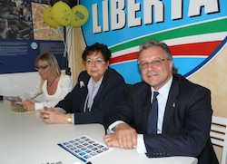 Massimo Bossi candidato a Gallarate, con Laura Floris Martegani
