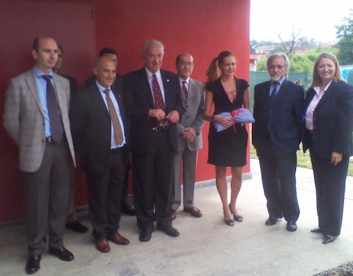 all'inaugurazione della mensa