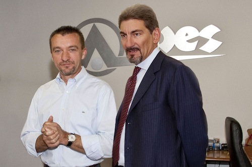 Il presidente di Aspes Umberto Pertosa con Raffaele Cattaneo