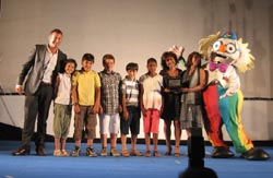 Il momento della premiazione al Giffoni Film Festival