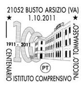 L'annullo filatelico realizzato per i 100 anni della Tommaseo di Busto