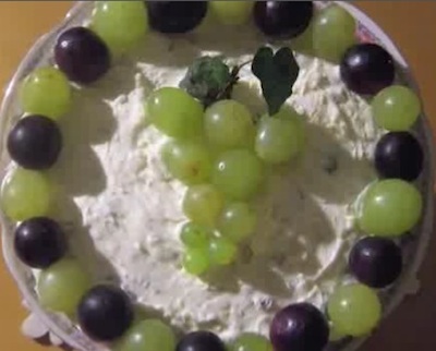 La torta uva e gorgonzola