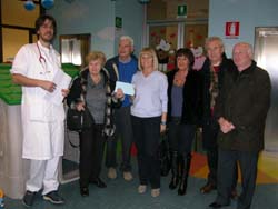 la delegazione del '41 in visita in pediatria