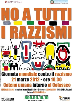 Il manifesto dell'edizione 2012 della Giornata Mondiale contro il razzismo