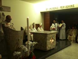 L'altare consacrato della cappella ospedaliera