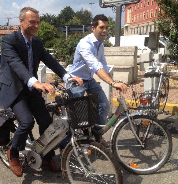bike sharing: la partenza di Clerici e Marsico