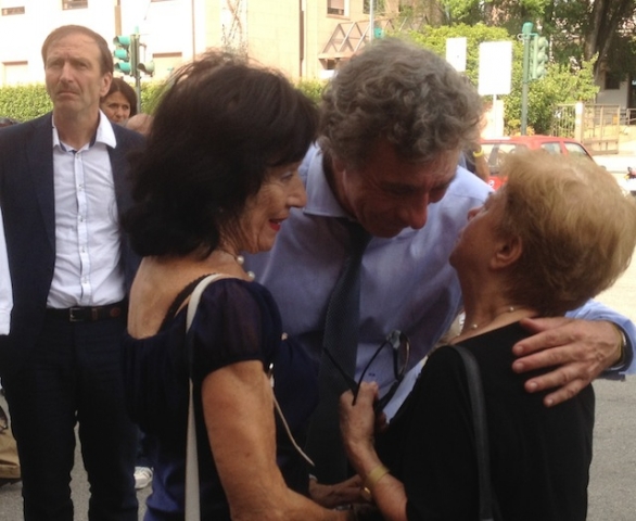 Giuseppe Bonomi ai funerali di Sergio Salvatore